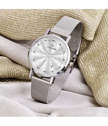 CHARLIEKEEN Silver Stainless Steel Analog Womens Watch