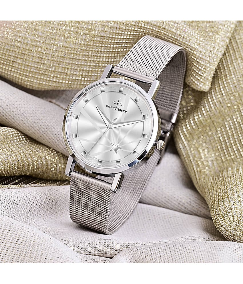 CHARLIEKEEN Silver Stainless Steel Analog Womens Watch