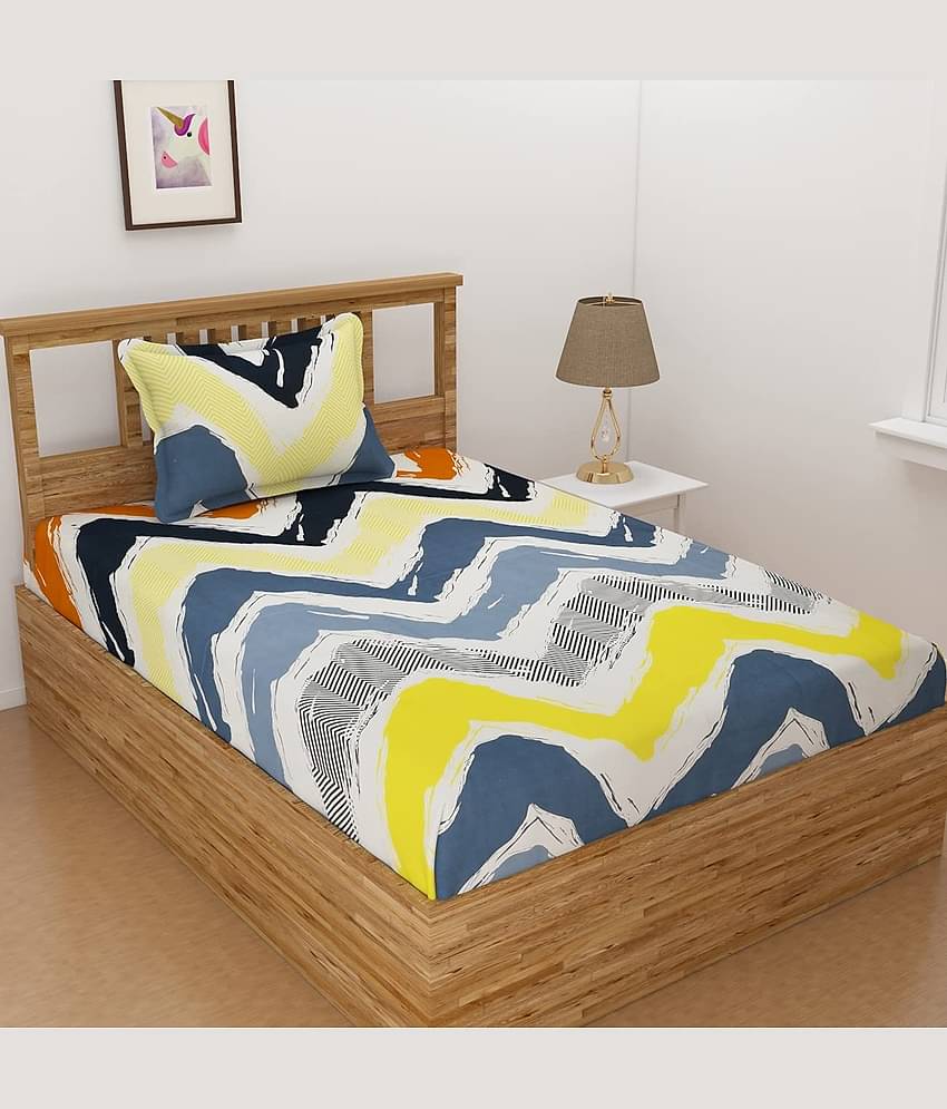 HIDECOR Microfiber Single Bedsheet ( Multicolor )