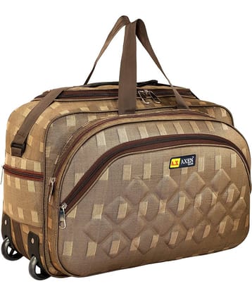 AXEN BAGS 50 Ltrs BROWN Polyester Duffle Trolley