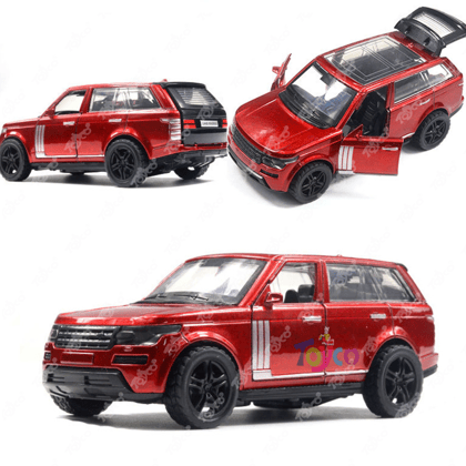TOYCO 1:36 Scale Alloy Metal SUV Toy Car for Kids | Pull Back Function | Openable Doors and Smooth Edges | Miniature Vehicle Model | Toy for Boys and Girls Age 3+ | Multicolor