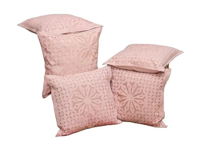 Tisser Applique cutwork cushion cover(set of 5)Size-16x16