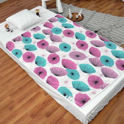 Pink and White Cotton 120 GSM Ultrasoft Reversible Single Baby Blanket for Babies-Kids / Pink and White / KTB-PR_5003