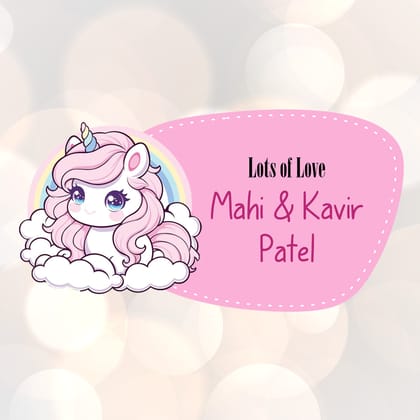 Die-Cut Gift Tags/Gift Labels - Unicorn Design-Set of 20