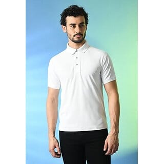 PrintCulture Solid Men White T-Shirt