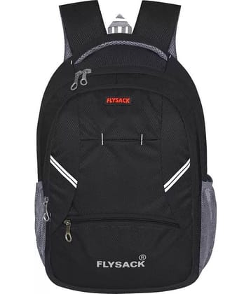 FLYSACK Black PU Backpack ( 30 Ltrs )