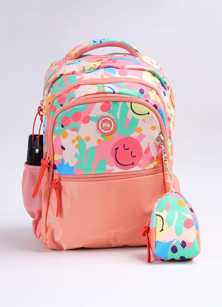 PB Pearlbags Polyester Water Resistant Casual Backpack With Pencil Pouch For School For Boys and Girls
