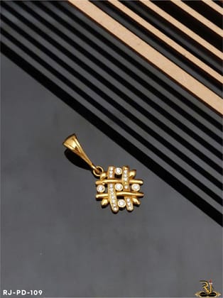 Delightful Highly Plated Gold Design Pendant PD-109-GOLDEN