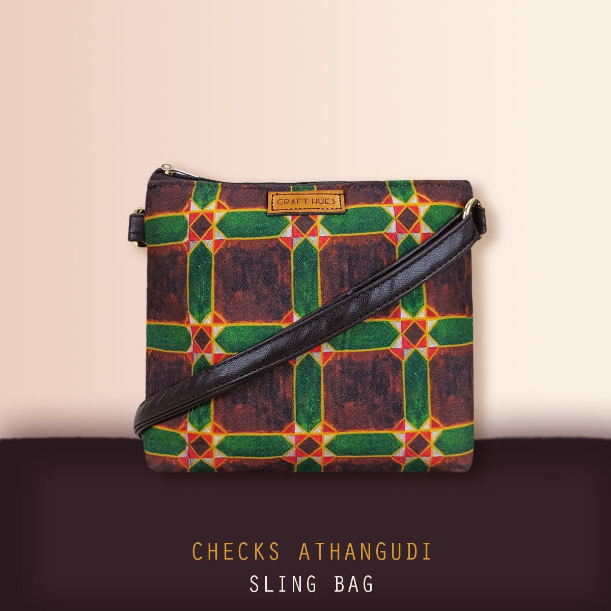 Checks Tiles Sling Bag