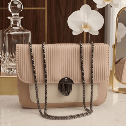 Classic Caramel Elegance Sling Bag
