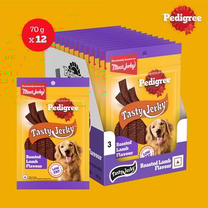 Pedigree® Tasty Jerky™ Roasted Lamb Flavour Dog Treat (70gx12)