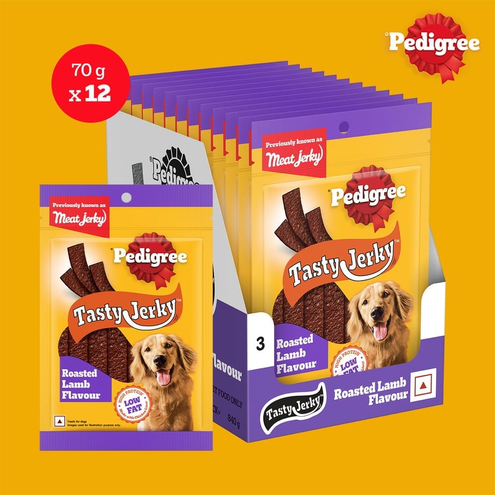 Pedigree® Tasty Jerky™ Roasted Lamb Flavour Dog Treat (70gx12)