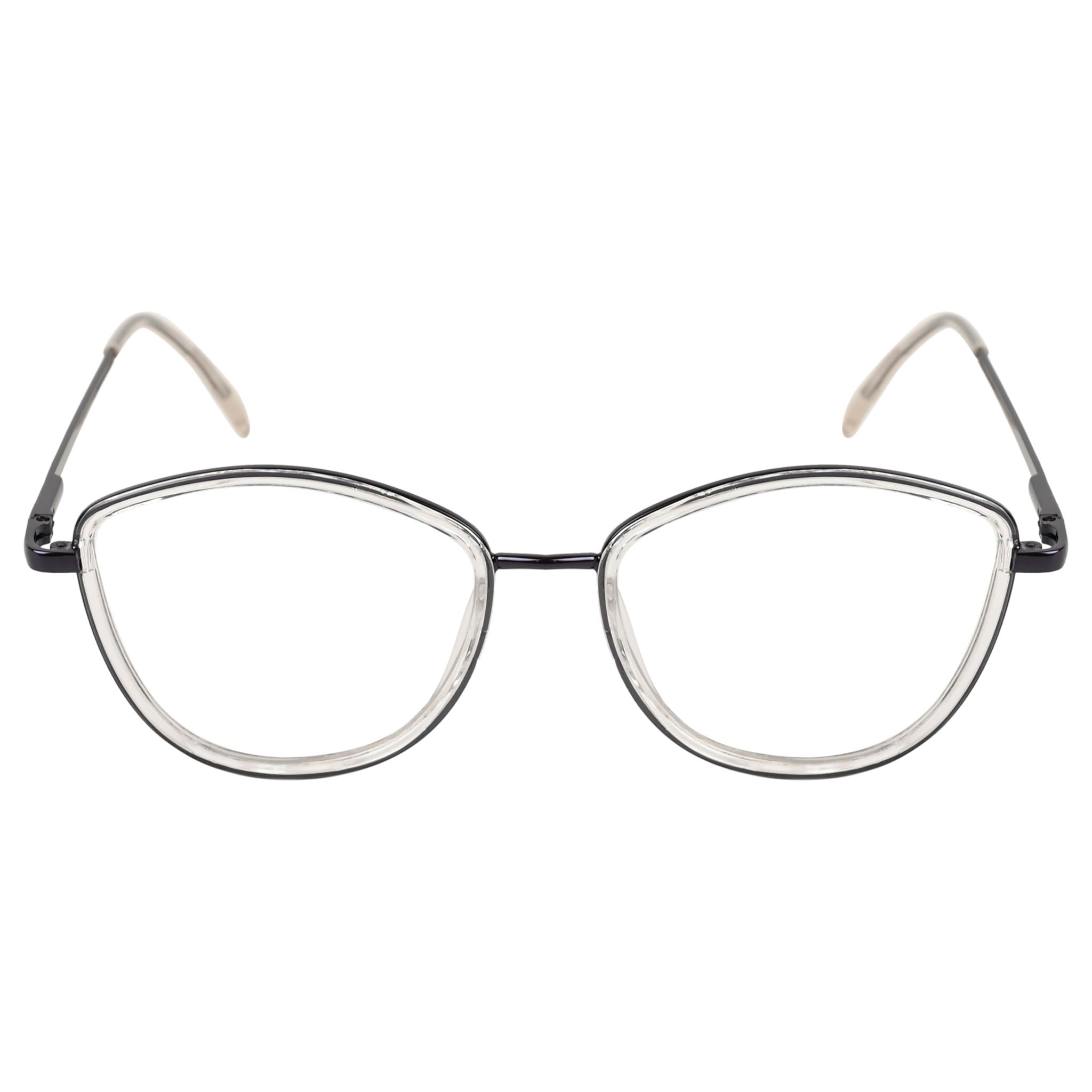 TERRY & CO Zero Power Blue Cut Eyeglasses | Metal Frame | Medium Size | Anti-Reflective, UV Protection, Lightweight | Spring Hinges | Unisex