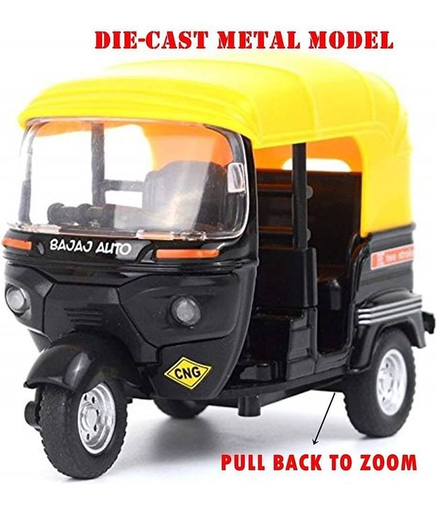 FRATELLI Die Cast Metal Bajaj Auto, Pack Of 1 -Multicolor