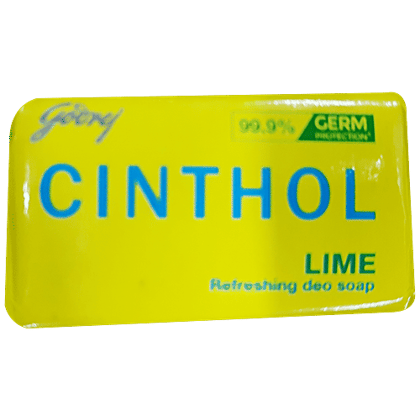 Cinthol Refreshing Deo Lime Bath Soap, 99.9% Germ Protection, 40 g