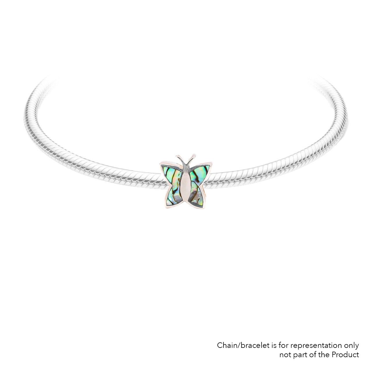 MOP Butterfly Aurora | 925 Silver charms for Bracelets / Chain-Free / Silver / Modern