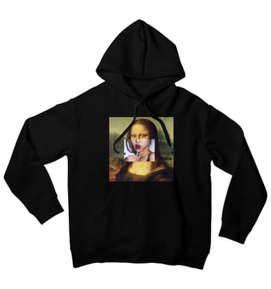 Aesthetic Mona Hoodie-40 - S / Black