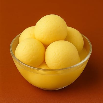 BANGLARMISTI Kesar Rasgulla | Famous Sweet , Saffron Flavoured Roshogolla, Soft and Delicious, 8pcs Pack