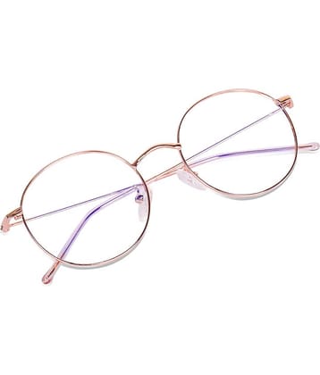 Admire Gold Full Rim Round Computer Glasses ( Pack of 1 )