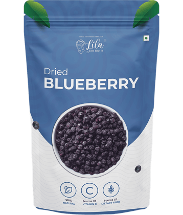 LILA DRY FRUITS Dried Blueberries 200 g Naturally Sweetened Premium Californian Blueberry, Antioxidants Rich Delicious Tasty Perfect for Giftings
