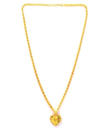 Jewar Mandi New Design Gold Plated Locket/Pendant with Link Chain Daily use for Men, Women & Girls, Boys