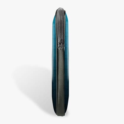 "Gradient Blue Art" Laptop Sleeves:Bold Modern Design for Every Size-15" / Black