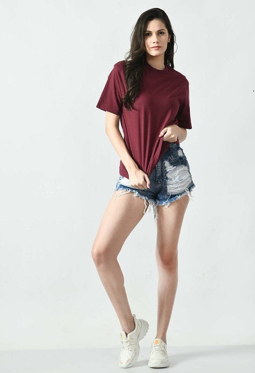 Drop Shoulder Crew Neck Tee High Rib Collar - Made in BCI Cotton X-Large / Lavender