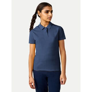 Girls Navy Polo  T-shirt