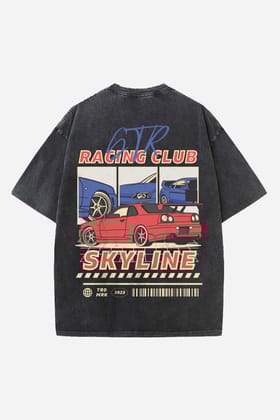 GTR Designed Oversized T-shirt-XS / Vintage Black