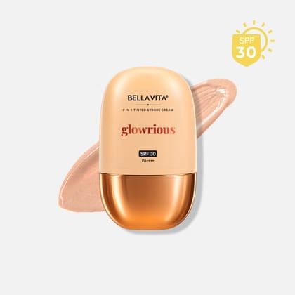 Bellavita Glowrious 3-in-1 Tinted Strobe Cream with SPF 30 PA++++ | 30 ml Bellavita Glowrious 3-in-1 Tinted Strobe Cream with SPF 30 PA++++ | 30 ml