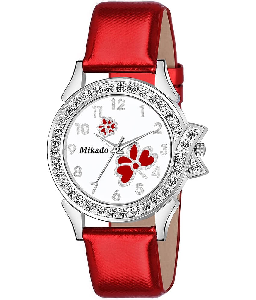 Mikado Leather Round Womens Watch