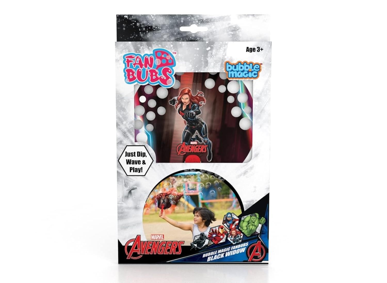 Bubble Magic FanBubs Black Widow Theme For Kids 3 Years and Above