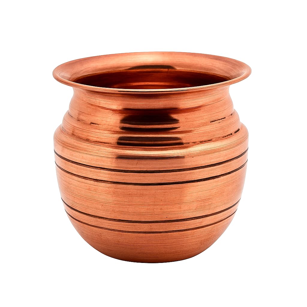 Copper Lota for Pooja � Small (2.25 Inch, 50g) � Pure Copper Handcrafted Kalash/Sombu/Theertha Sembu � Traditional Pooja Pot for Temple, Rituals, Gangajal & Festival Use