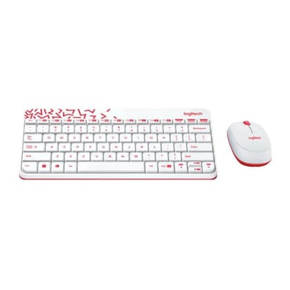 Logitech MK240 Nano USB Wireless Keyboard and Mouse Set, 12 Function Keys 2.4GHz Wireless, 1000DPI