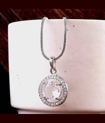 AKLINA Silver Pendant set ( Pack of 1 )