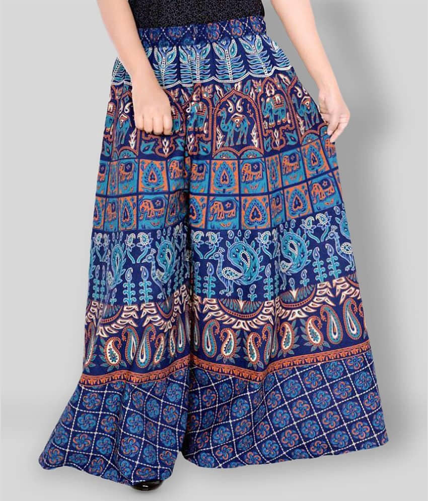 Sttoffa - Multicolor Cotton Flared Women's Palazzos ( Pack of 1 )