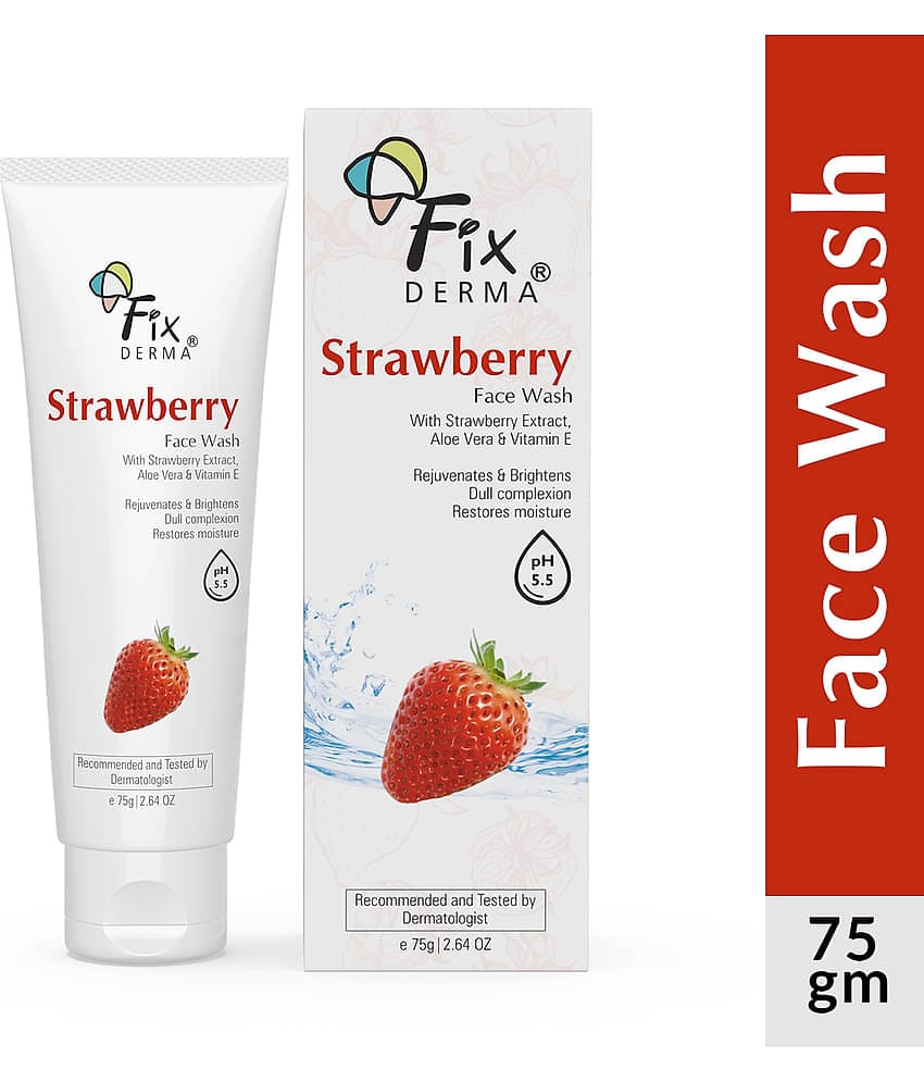 Fixderma Vitamin C Strawberry with Vitamin E For Youthful & Glowing Skin Face Wash, 75g, (Pack of 1)