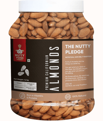 Nutty Yogi California Almonds 1.2kgs Jar