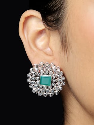 Modern Edge Dangles | 925 Silver-925 Pure Silver / Jhumka