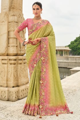 Green Woven Banarasi Saree