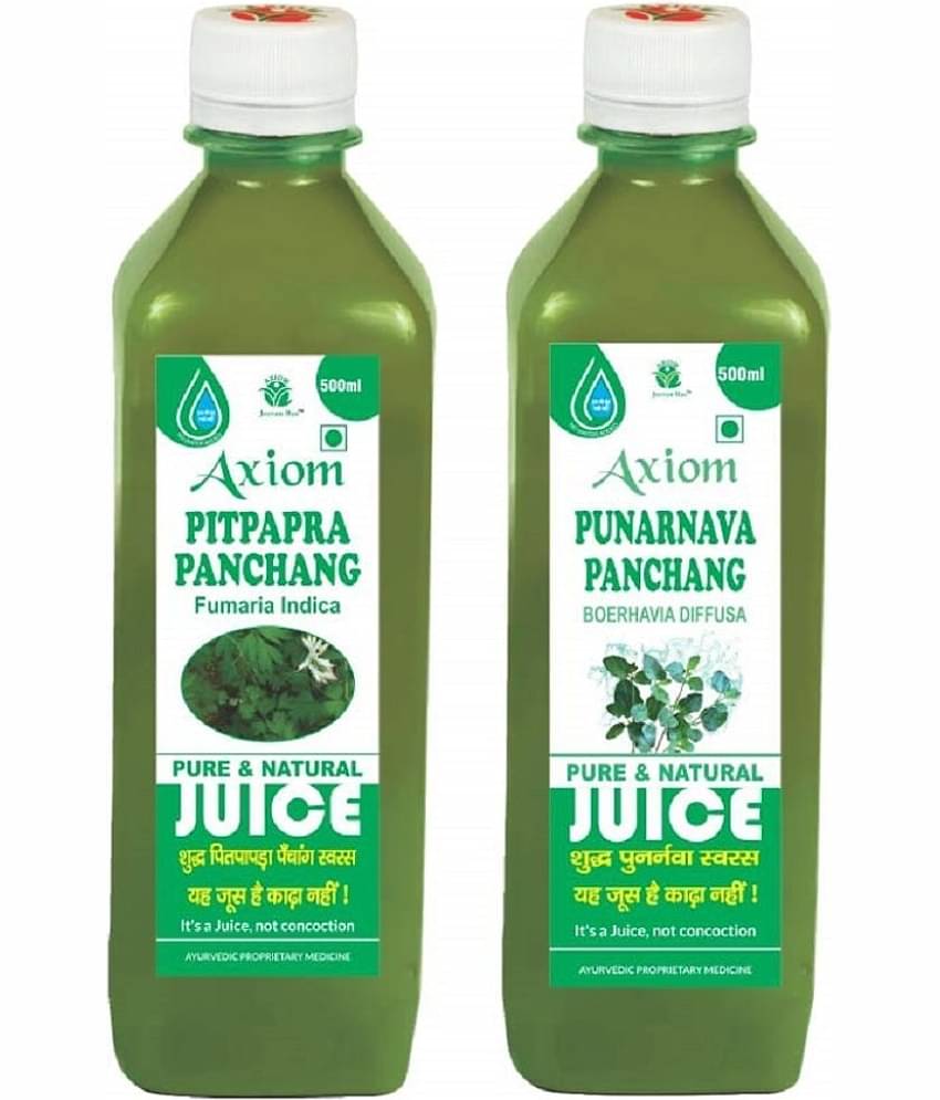 Axiom Pitpapra juice 500ml + punernava juice 500ml |100% Natural WHO-GLP,GMP,ISO Certified Product