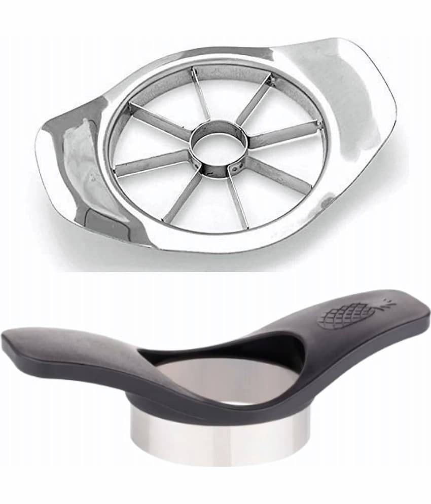 Tapixaa - Silver Stainless Steel Combo Apple Cutter and Pineapple Cutter ( Set of 1 )