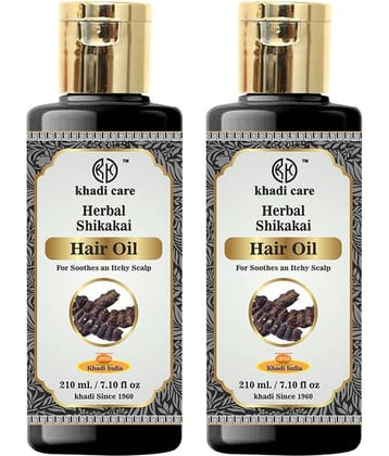 Khadi Care Herbal Shikakai Hair Oil (210ml Each) Pack of 2