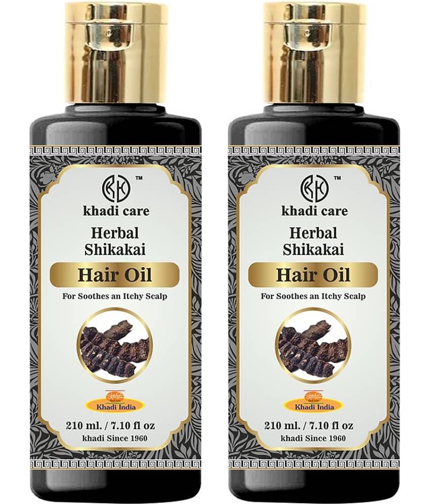 Khadi Care Herbal Shikakai Hair Oil (210ml Each) Pack of 2