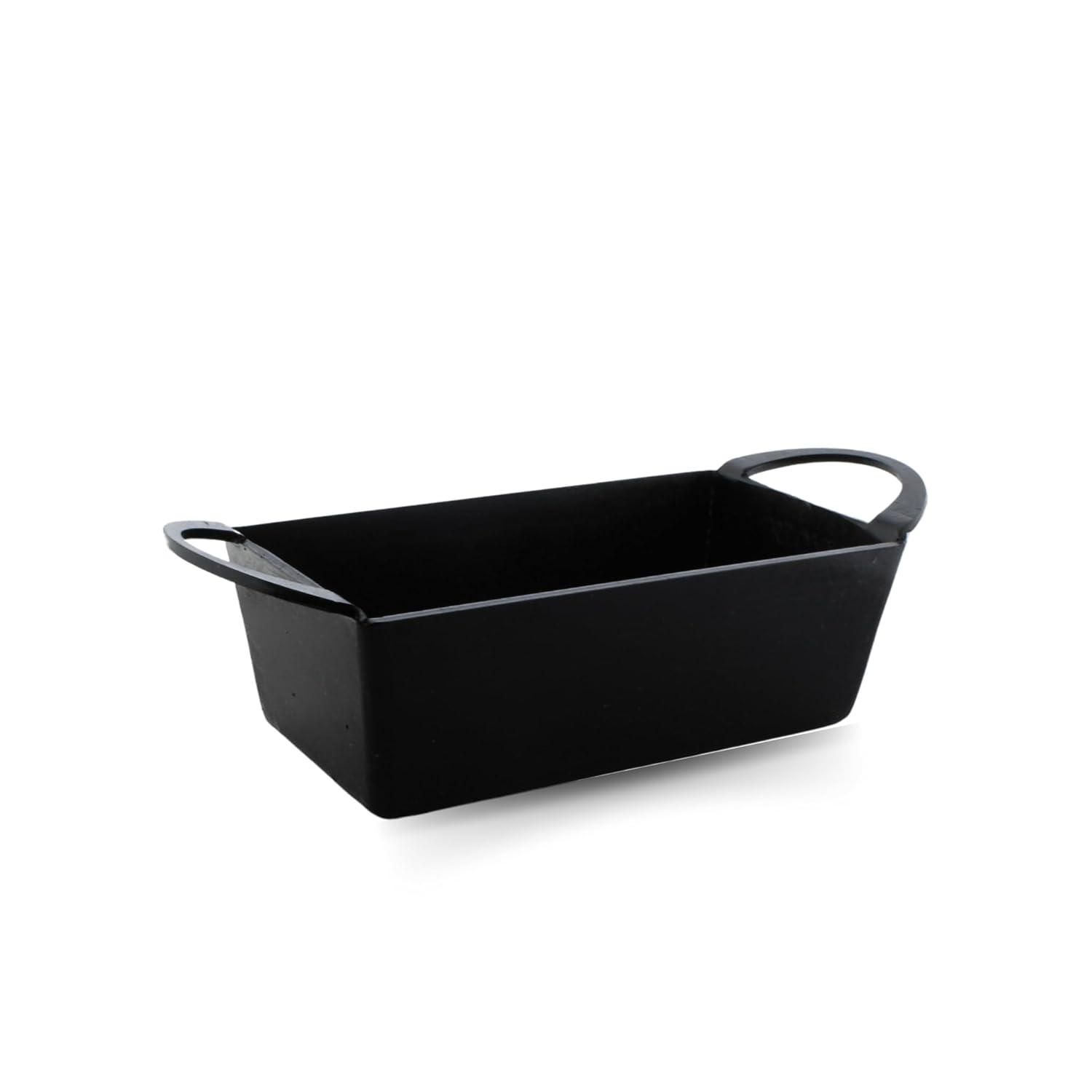 TRILONIUM Triple Seasoned Iron Bread Mould Pan 20cms, Weighs 1.4 kgs
