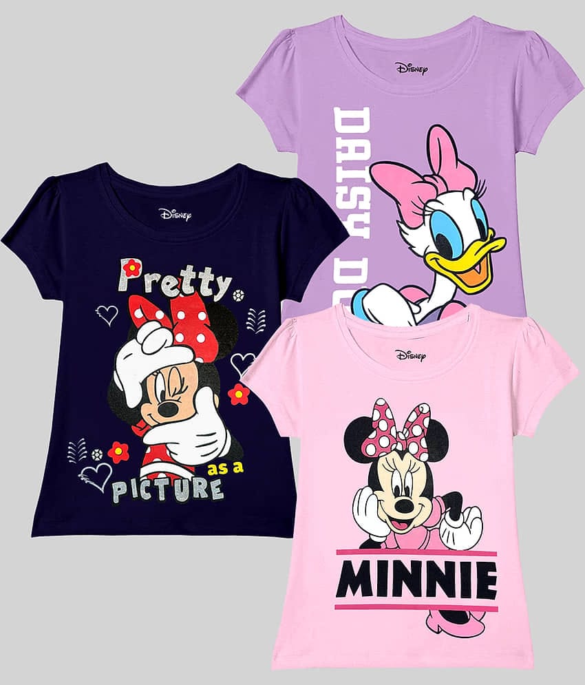 Kuchipoo Pack of 3 Girls Cotton Blend T-Shirt ( Multicolor10 )