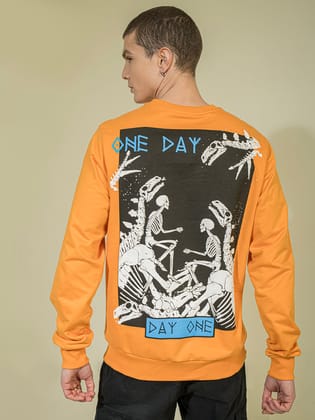 Punk THE-END Orange Sweatshirt for Men-M / Orange / THE-END