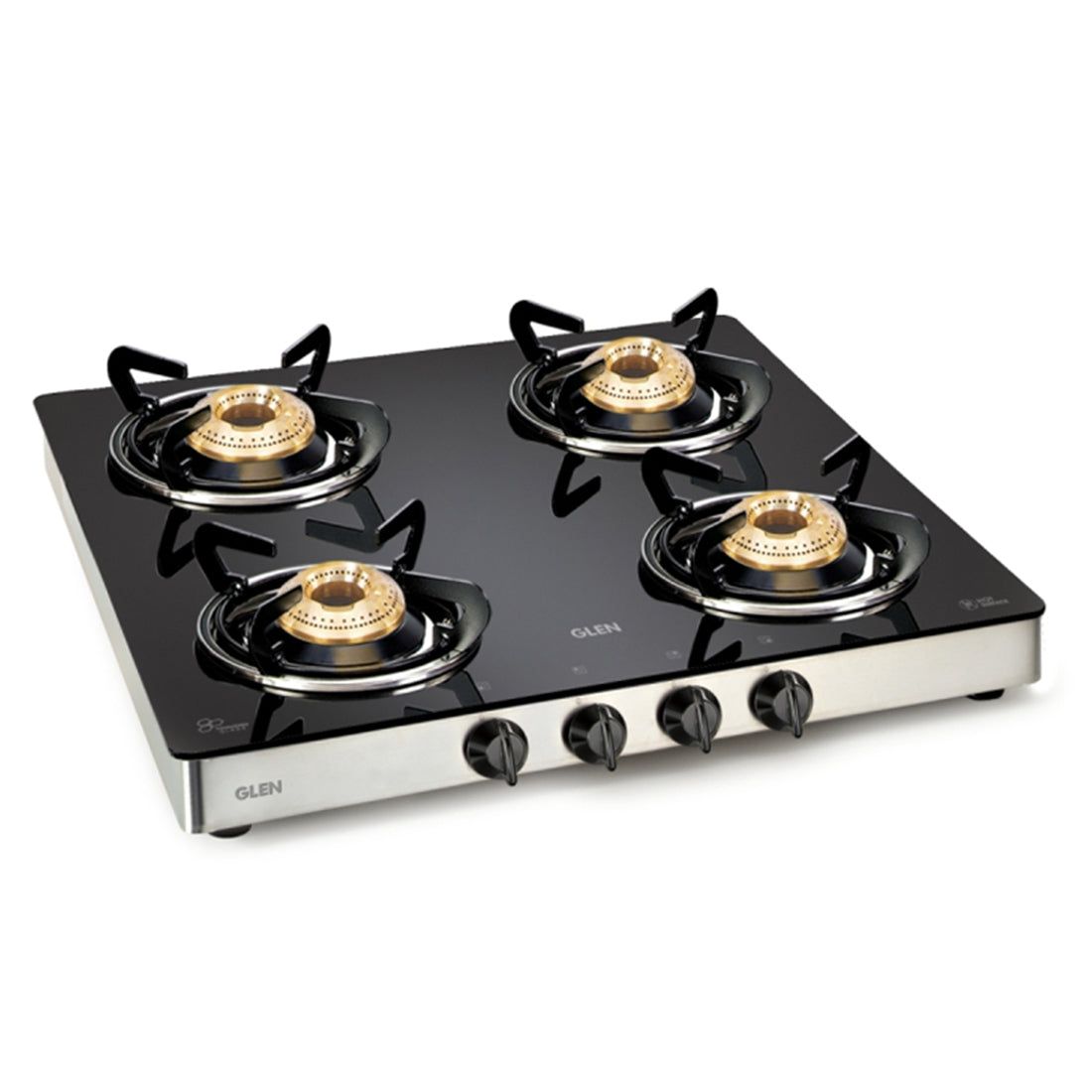 Glen 4 Burner Glass LPG Stove (CT1043GTEXBB)