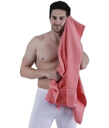 Dollar Cotton Striped 500 -GSM Bath Towel ( Pack of 1 ) - Pink - Pink