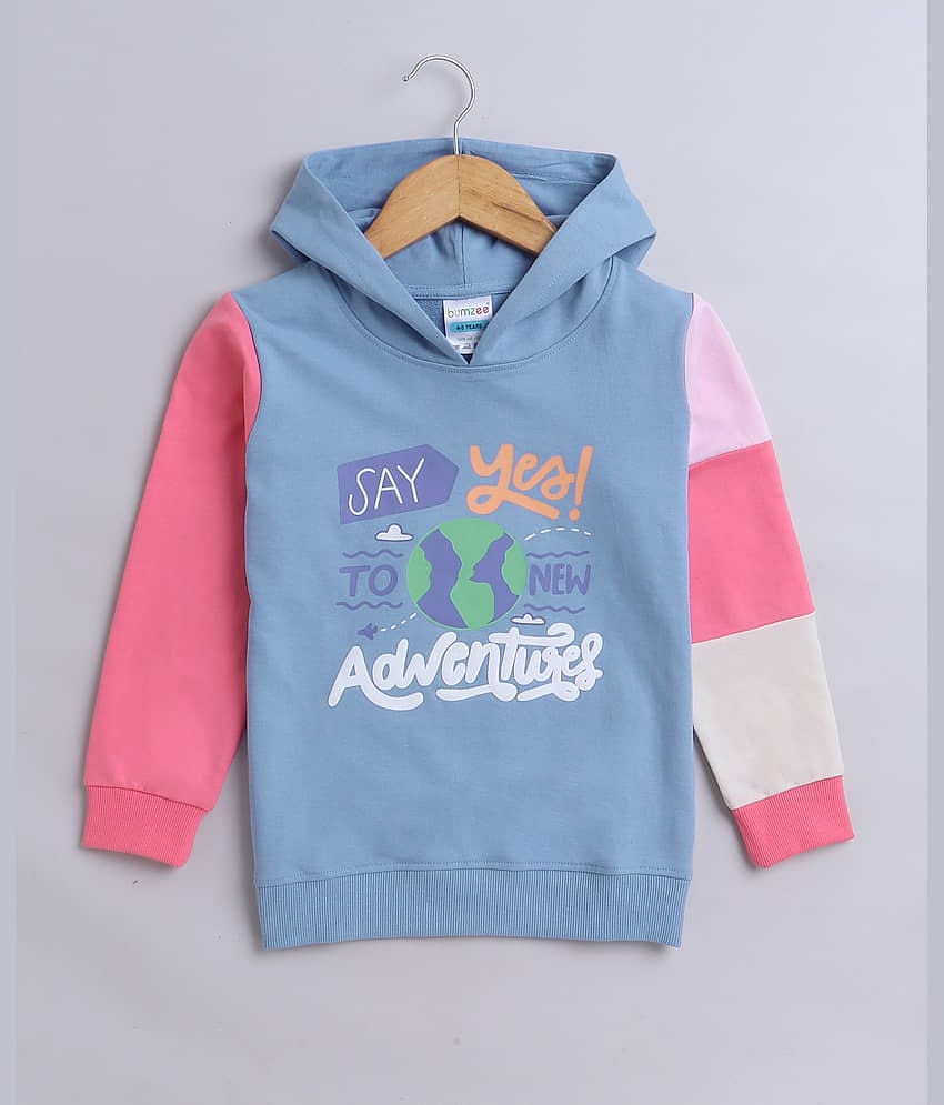 BUMZEE Single Girls Cotton Sweatshirt ( Blue )